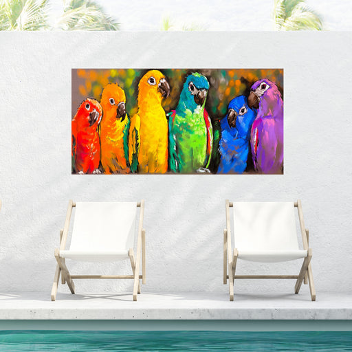 West of the Wind, Outdoor Wall Art, Waterproof Outdoor Wall Art, large outdoor wall art, outdoor paintings, outdoor canvas art, outdoor artwork, patio wall art, outdoor prints, weatherproof outdoor wall decor, tropical design